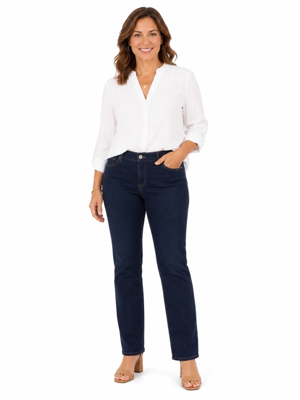 Chicos So Slimming jeans Girlfriend Slim Leg size 10 short Chicos 1.5S